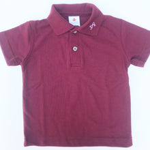 Load image into Gallery viewer, Burgundy Short Sleeved Polo

